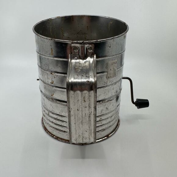 Vintage Bromwell's 5 Cup Crank Handle Measuring Flour Sifter Made in USA - Picture 7 of 8